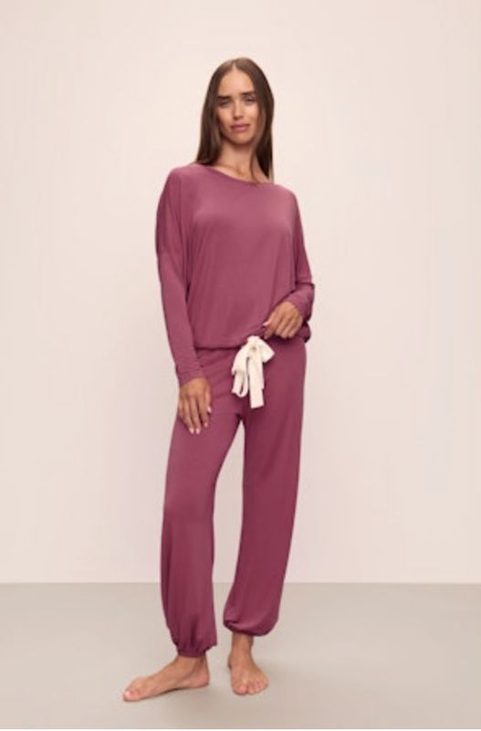 Gisele Slouchy Set- Raspberry/Ivory