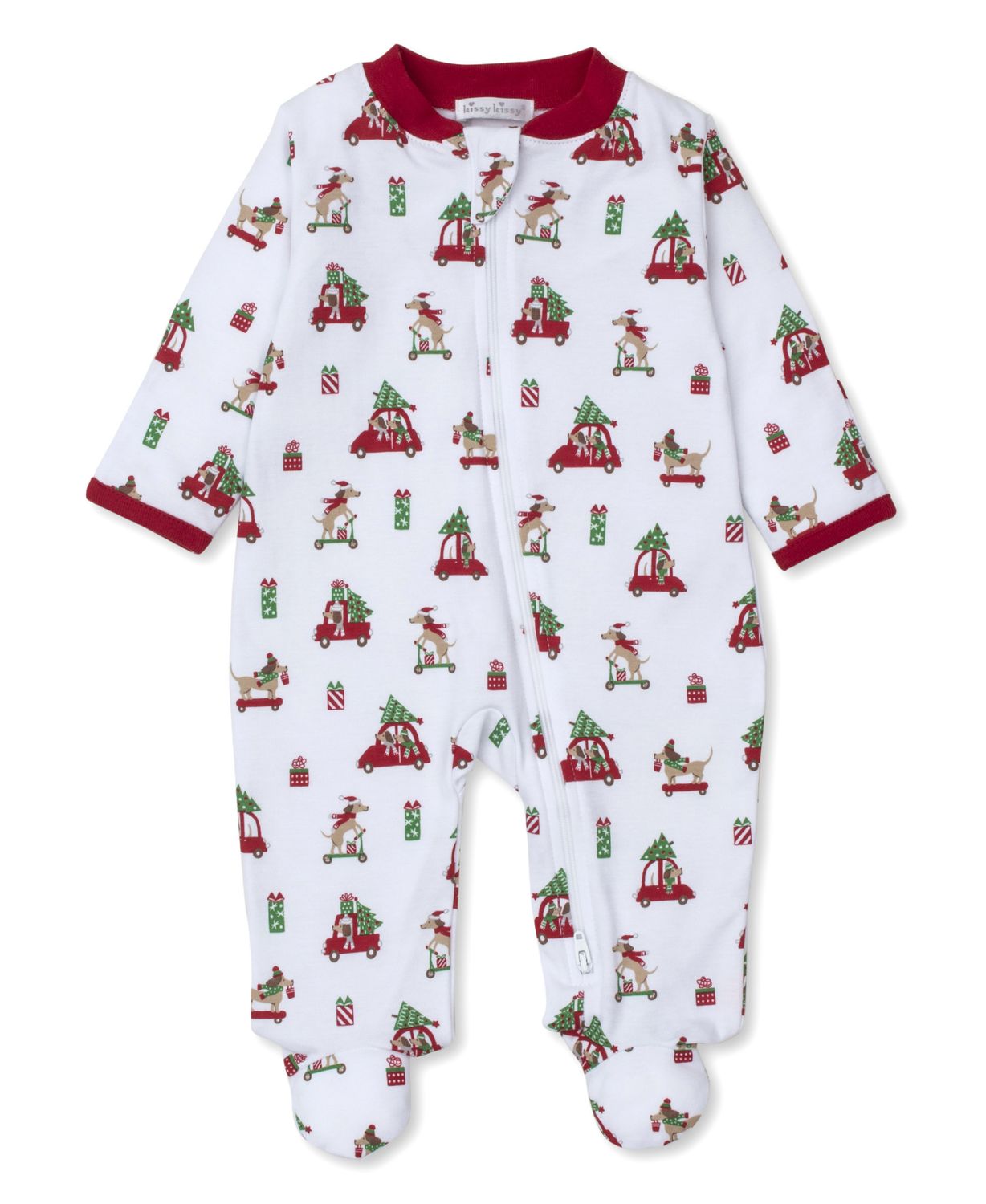 KK Christmas Pups PJ Footie w/ Zip