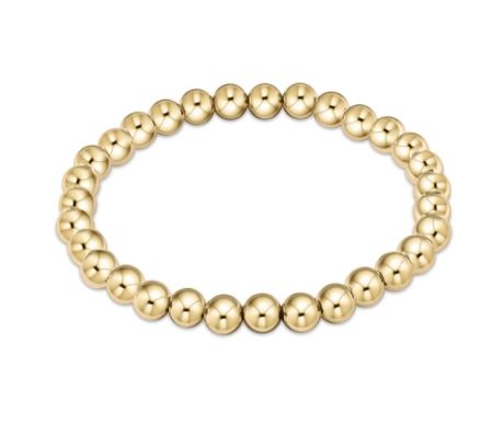 EN Classic Gold 6mm Bead Bracelet