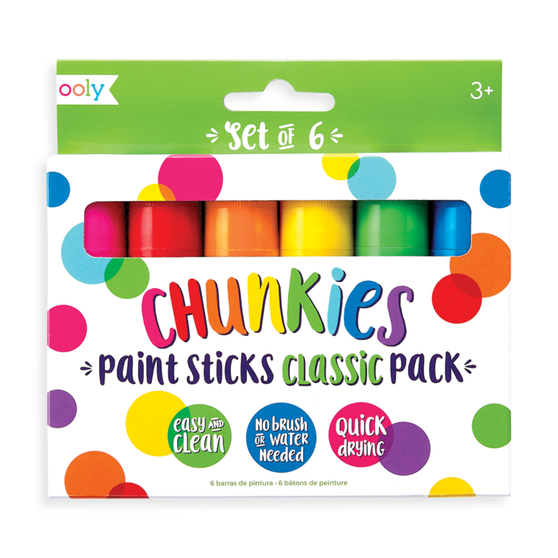 Ooly Chunkies Classic Paint Sticks Set of 6