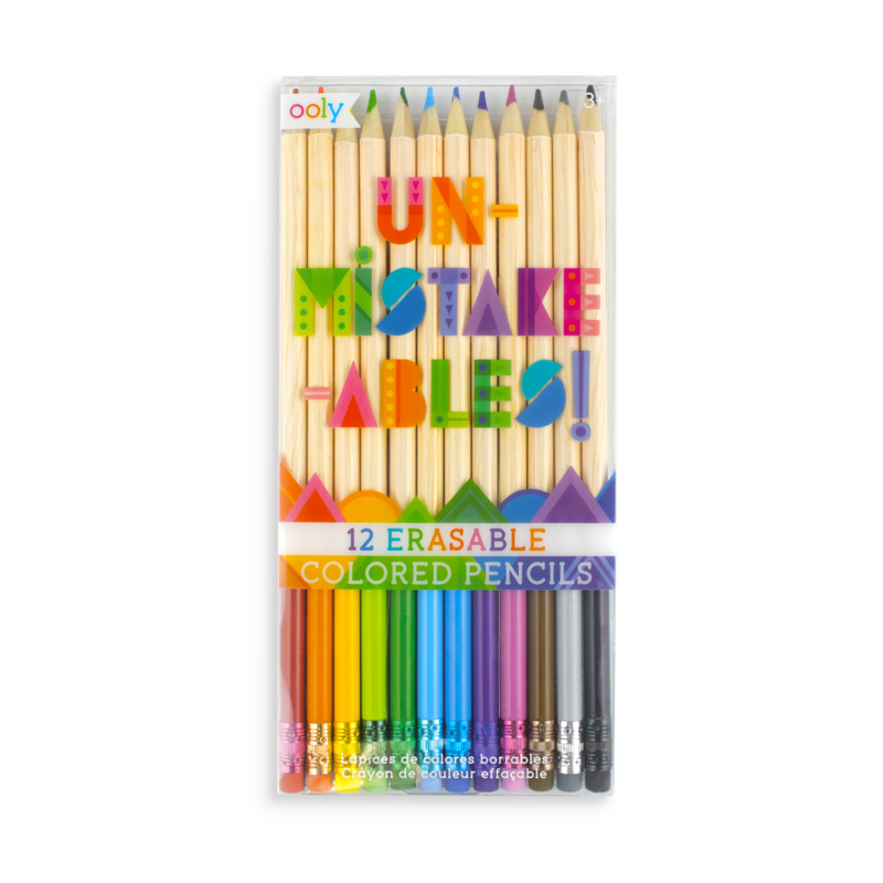 Ooly Un-mistake-ables Erasable Colored Pencils Set of 12