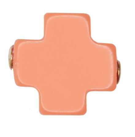 EG Signature Cross Necklace Coral 14"