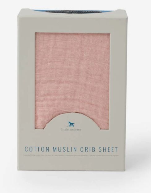 Little Unicorn Rose Muslin Crib Sheet