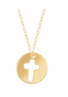 EG 14&quot; Necklace Gold - Blessed Small Gold Disc