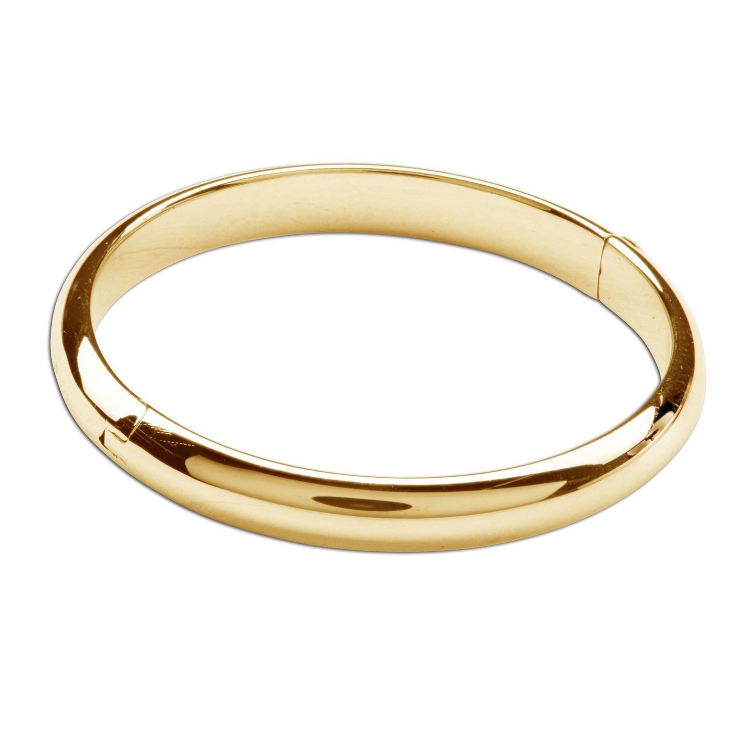 CM Classic Bangle 14K Gold Plated Bracelet MED