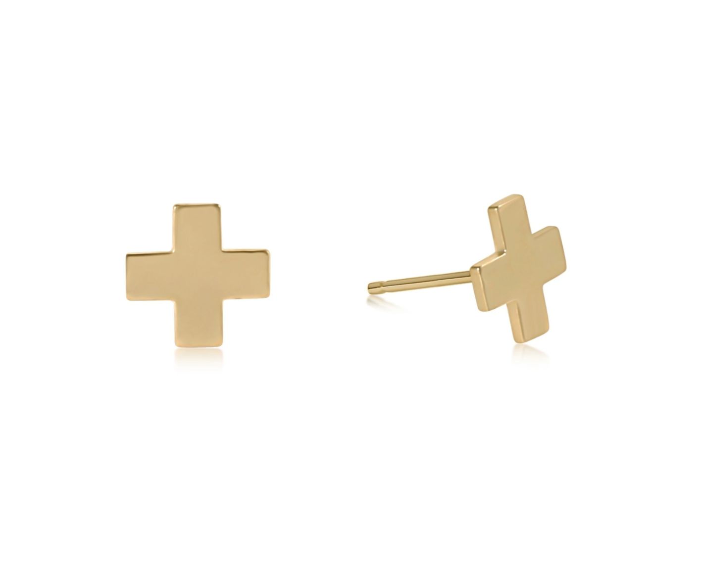 Signature Cross Stud- Gold