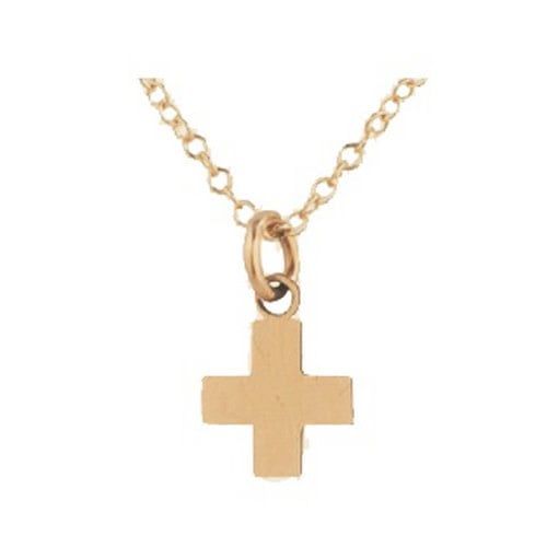 EG 14&quot; Necklace Gold - Signature Cross Gold Charm