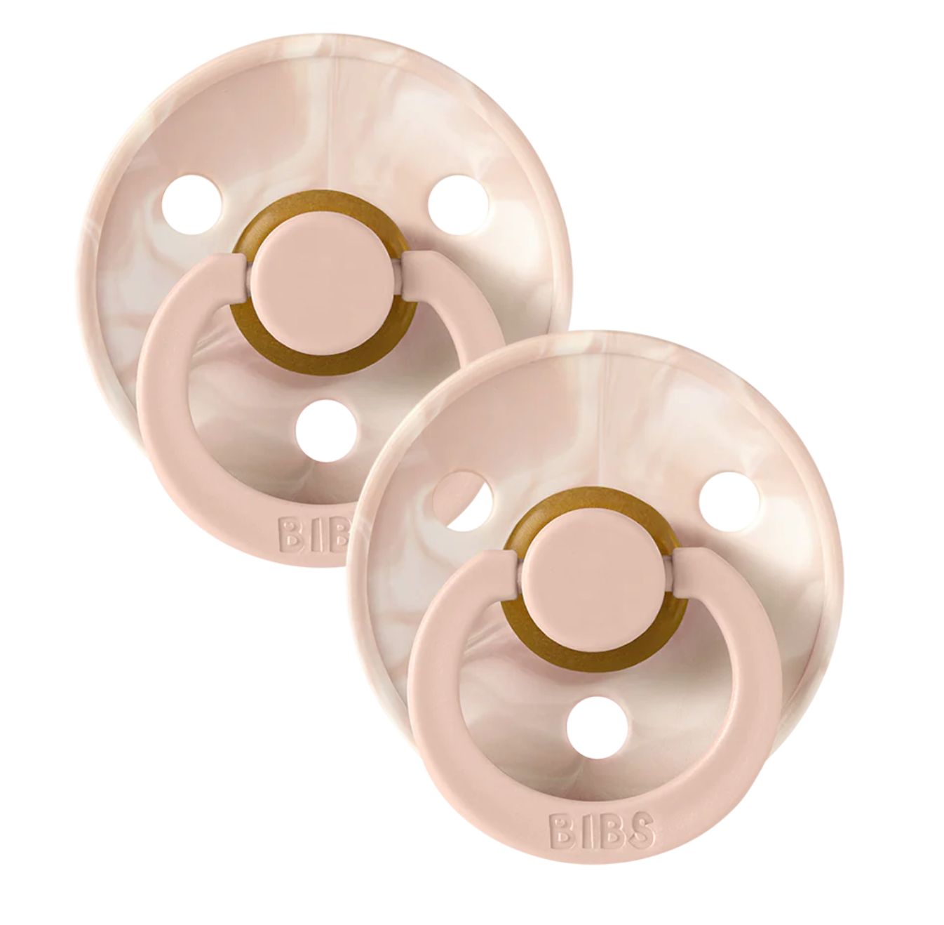 Bibs Pacifiers Tye Dye Blush/Ivory size 1