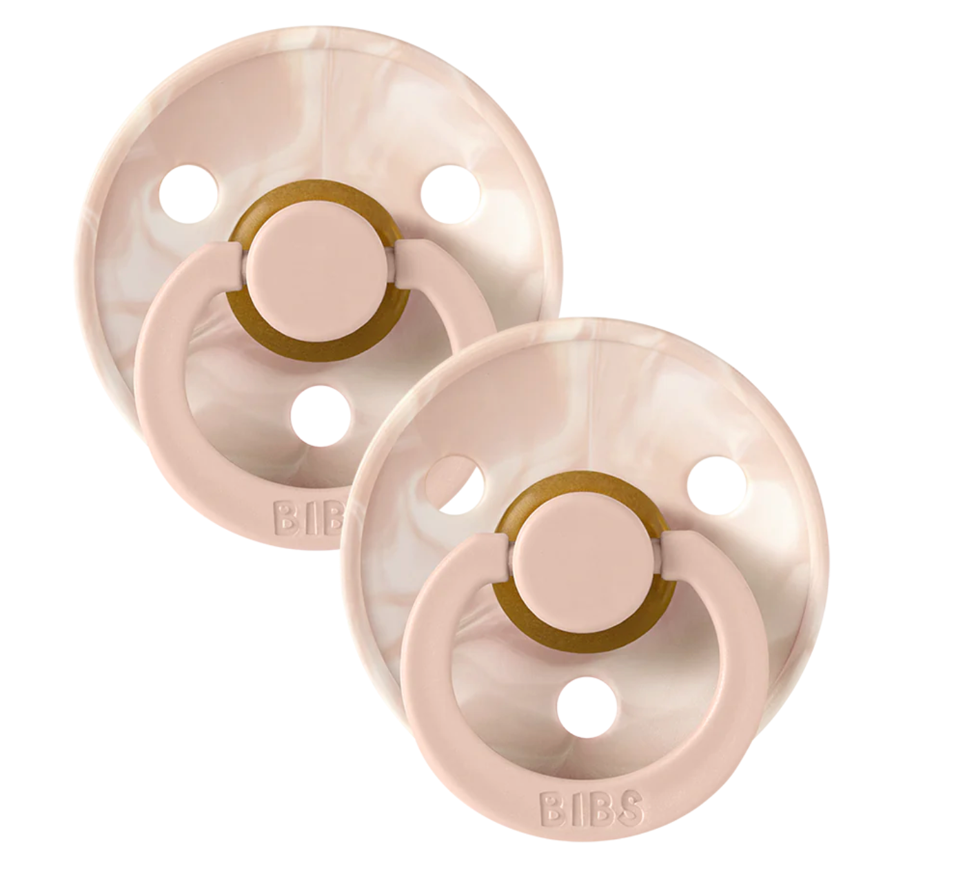 Bibs Pacifiers Tye Dye Blush/Ivory size 2