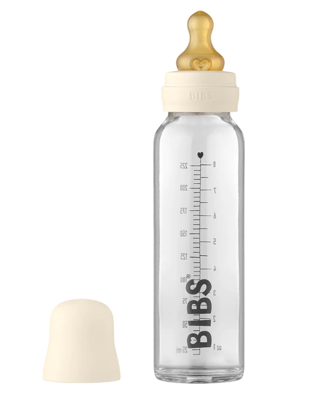 BIBS Baby Glass Bottle Complete Set 225ml Ivory