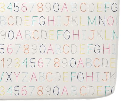 Pehr Crib Sheet- Alphabet