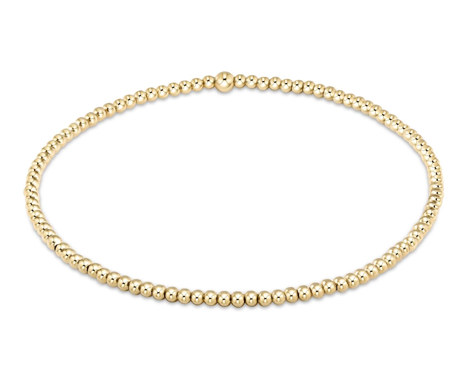 EG Classic Gold 2mm Bead Bracelet