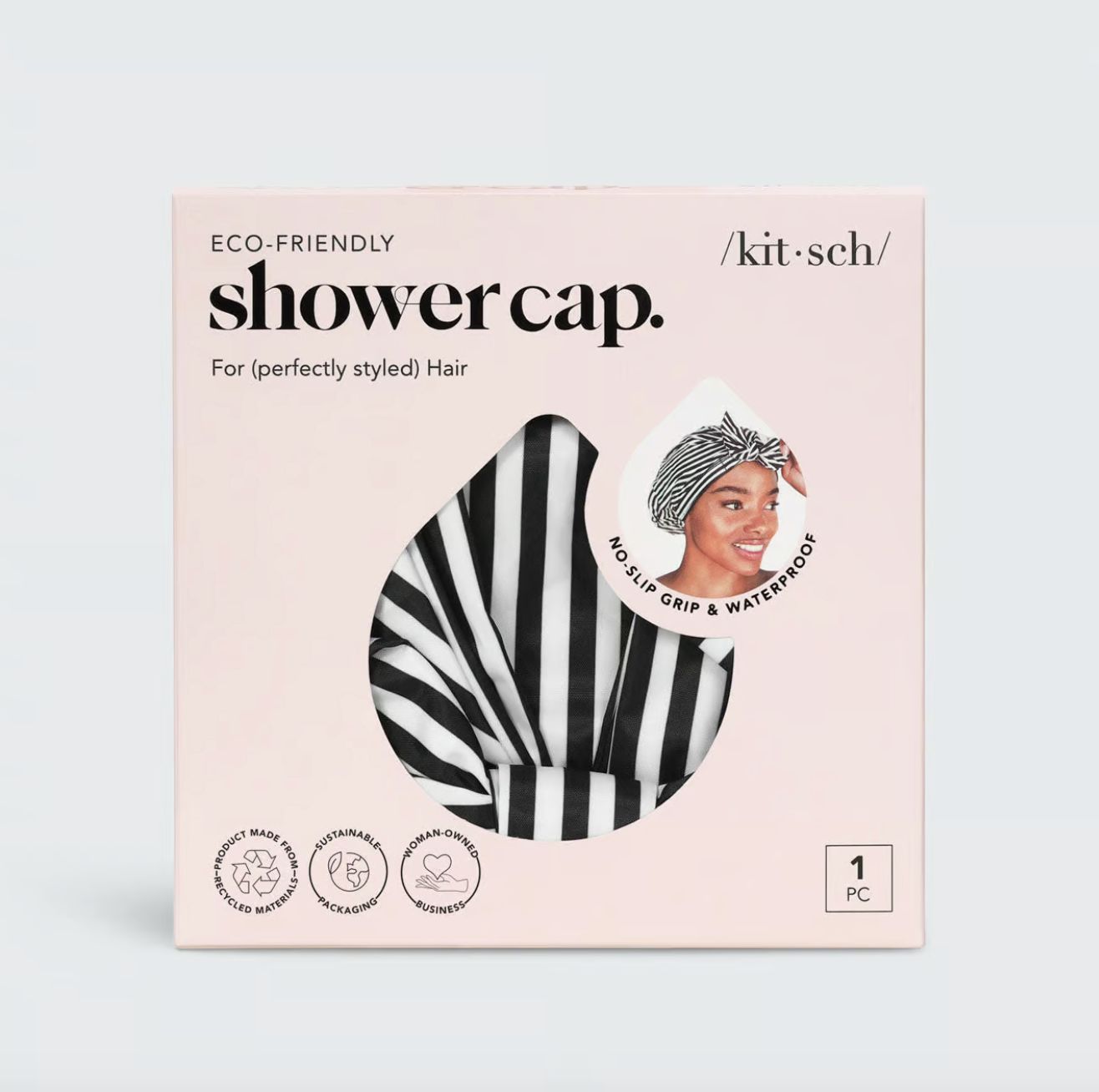 KS Luxe Shower Cap Stripes