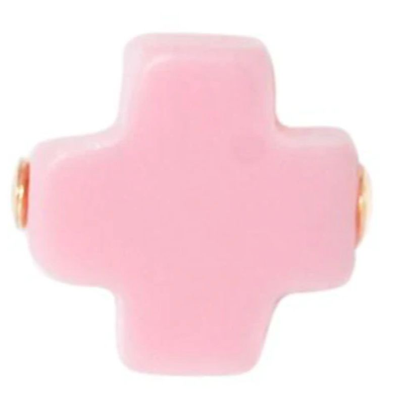 EN Signature Cross Stud- (Light) Pink