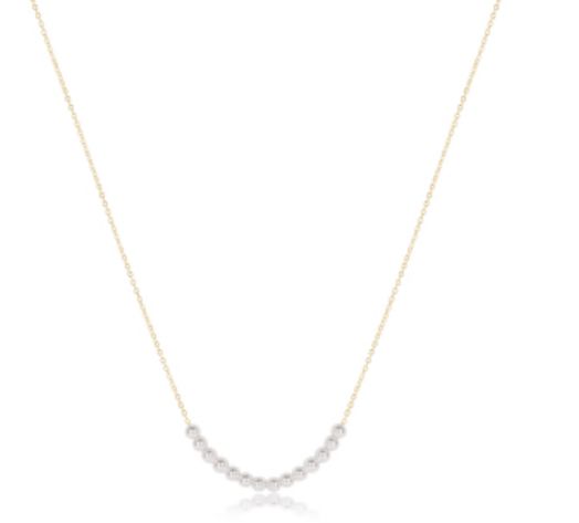 16&quot; Necklace Gold - Classic Beaded Bliss 4mm Pearl