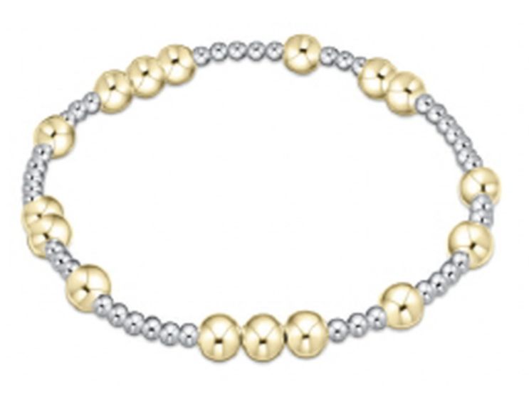 E Newton Hope Unwritten 5mm Bead Bracelet - Mixed Metal