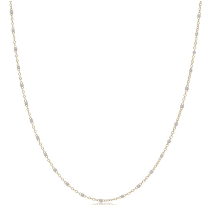 15&quot; Choker Simplicity Chain Gold - 2mm Pearl