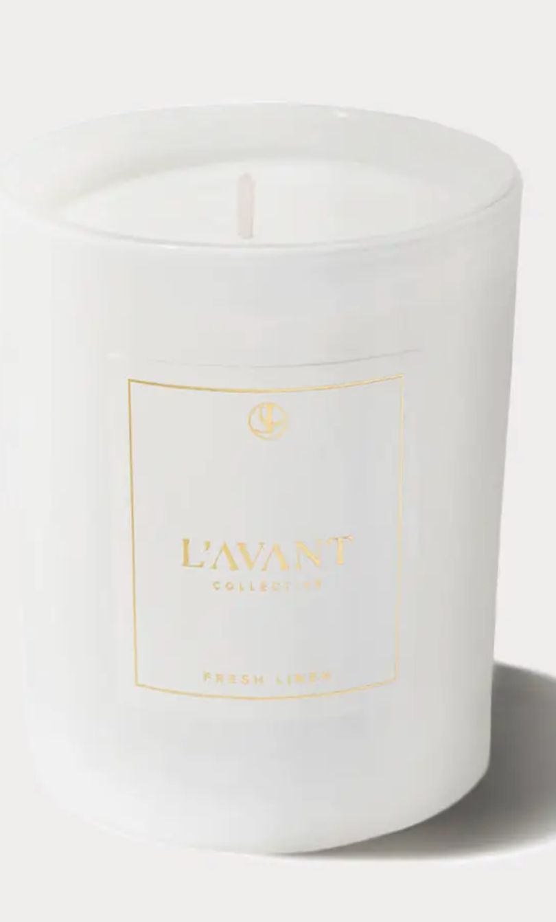 8oz White Candle - Fresh Linen