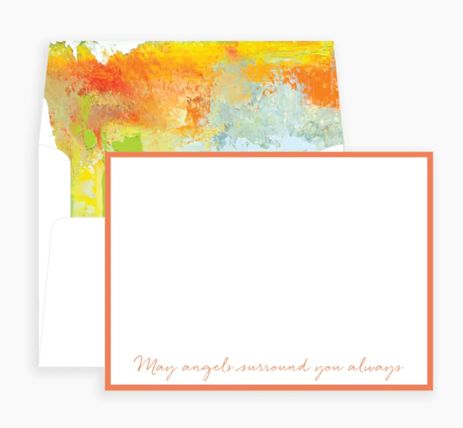 Anne Neilson May Angels Always Surround You Notecards Orange