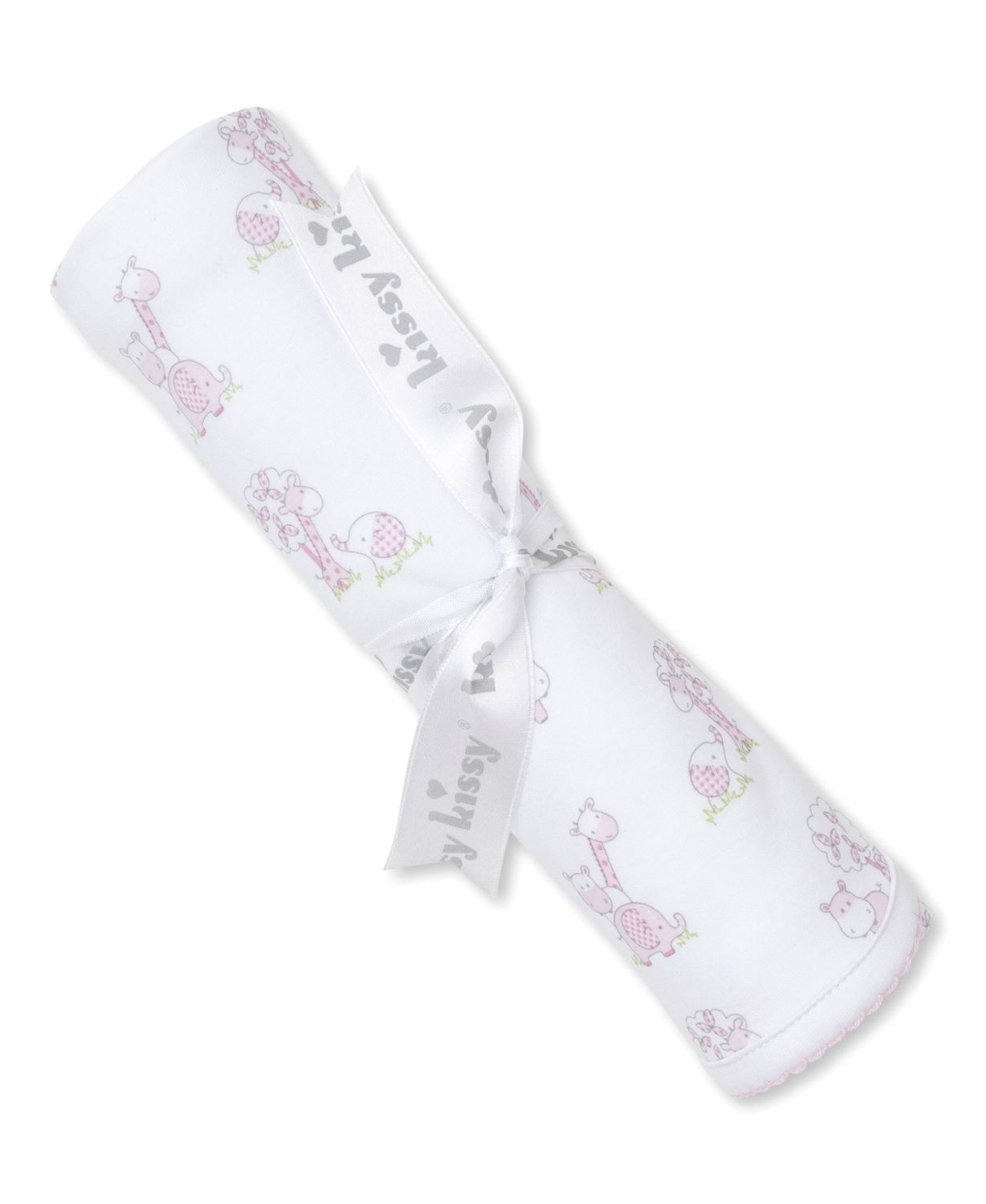 Kissy Kissy Pink Gingham Jungle Blanket
