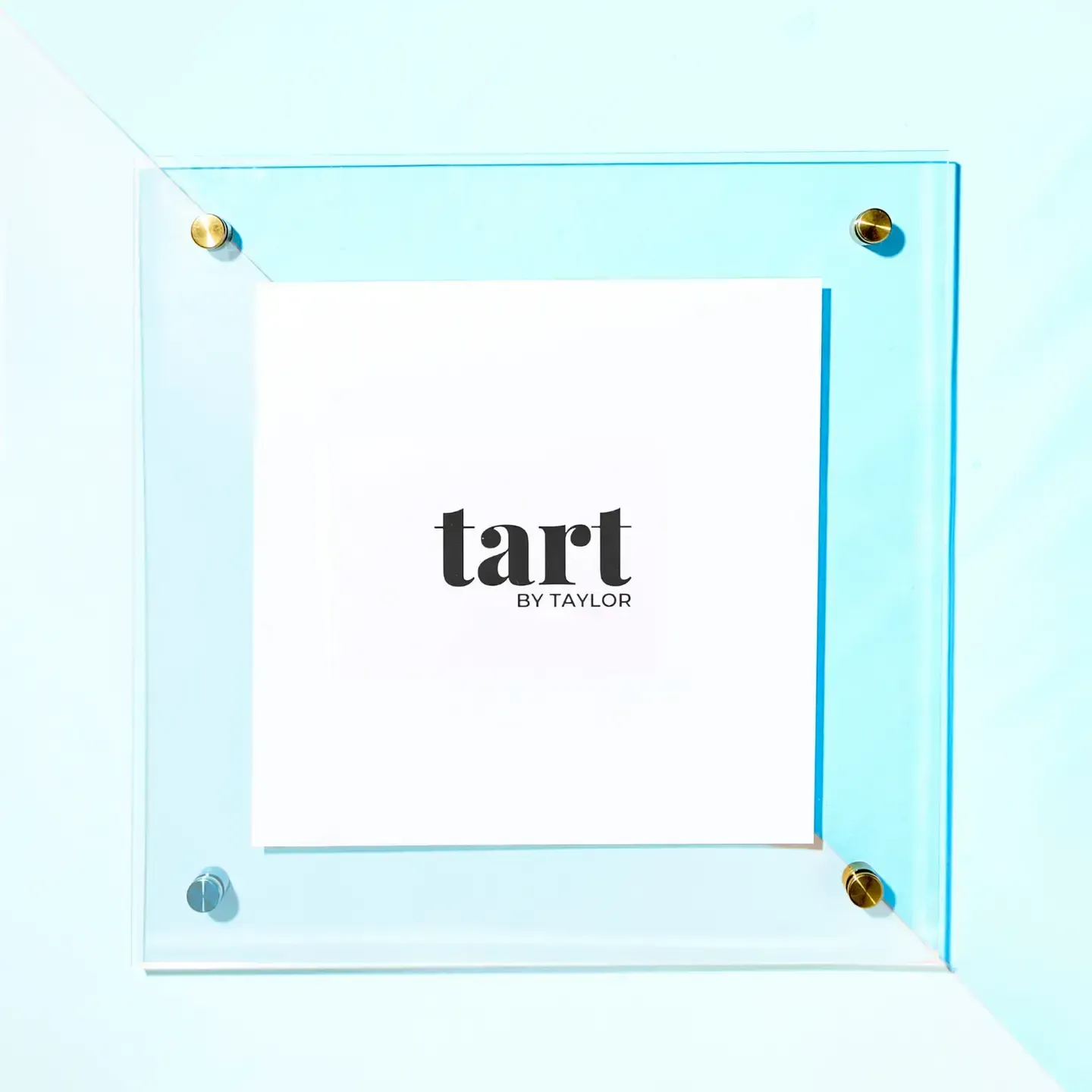 Tart Square Acrylic Floating Frame - Gold