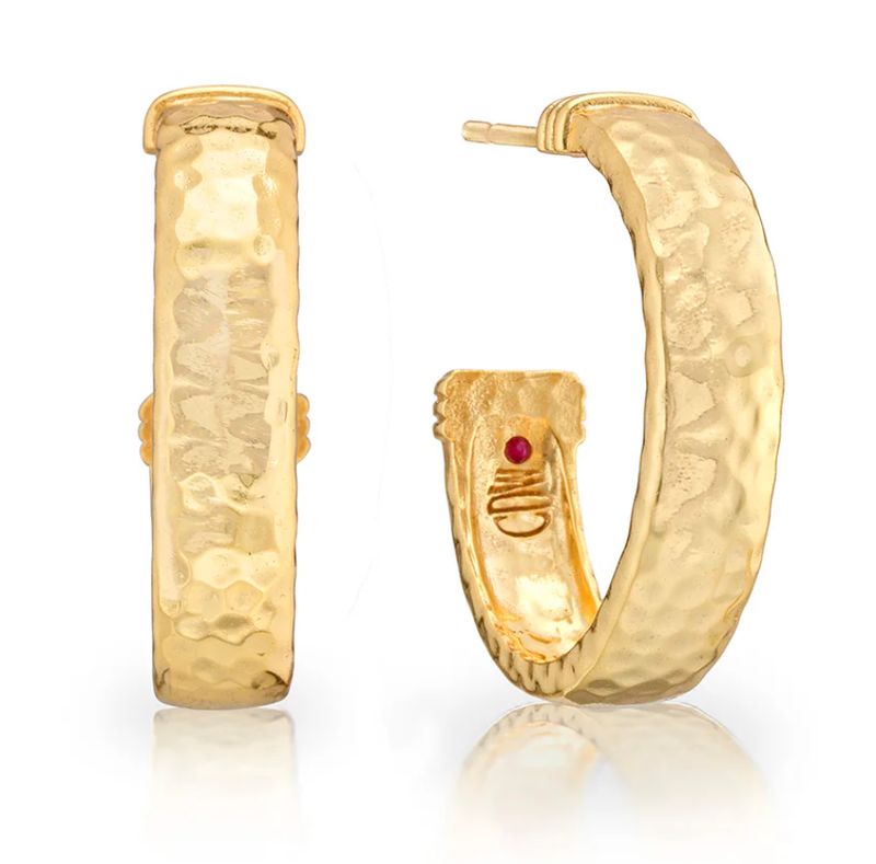 Cleopatra Classic Medium Hoop Earrings- Gold