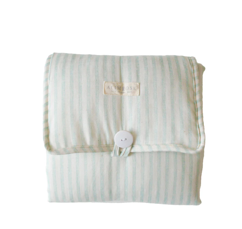 Little Traveller Change Mat- Sage Stripe
