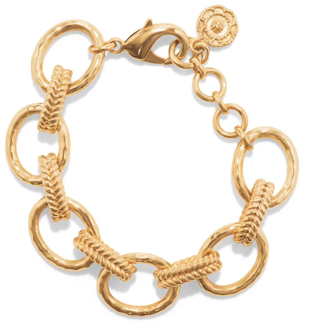 CDW Cleopatra Regal Link Bracelet 7+1.5&quot;- Gold