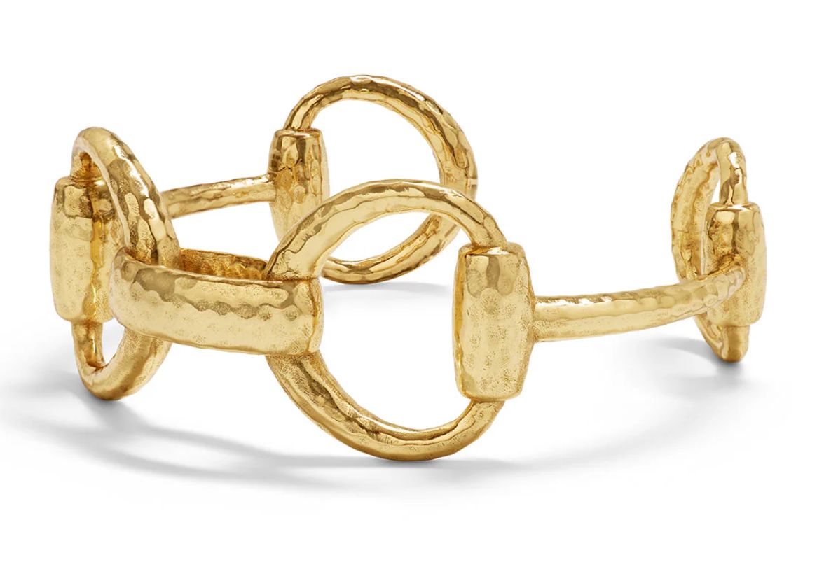 Equestrian Snaffle Bit Cuff- Gold