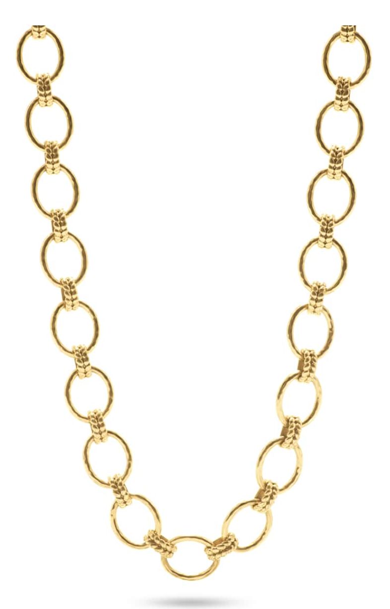 Cleopatra Grande Link Necklace 16+2&quot; Gold
