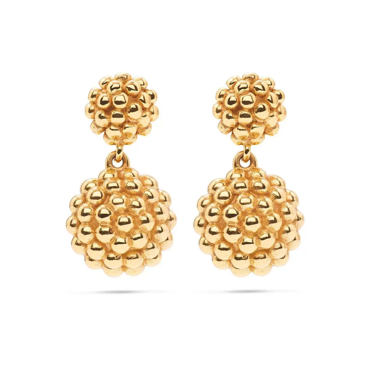 Berry Double Drop Earrings- Gold