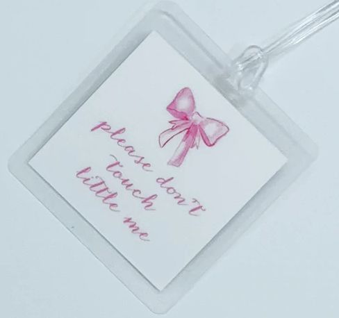 OTM &quot;Please Don&#39;t Touch Little Me&quot; Stroller Tag, Color: Pink