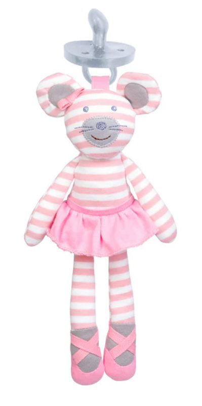 Ballerina Mouse Pacifier Buddy
