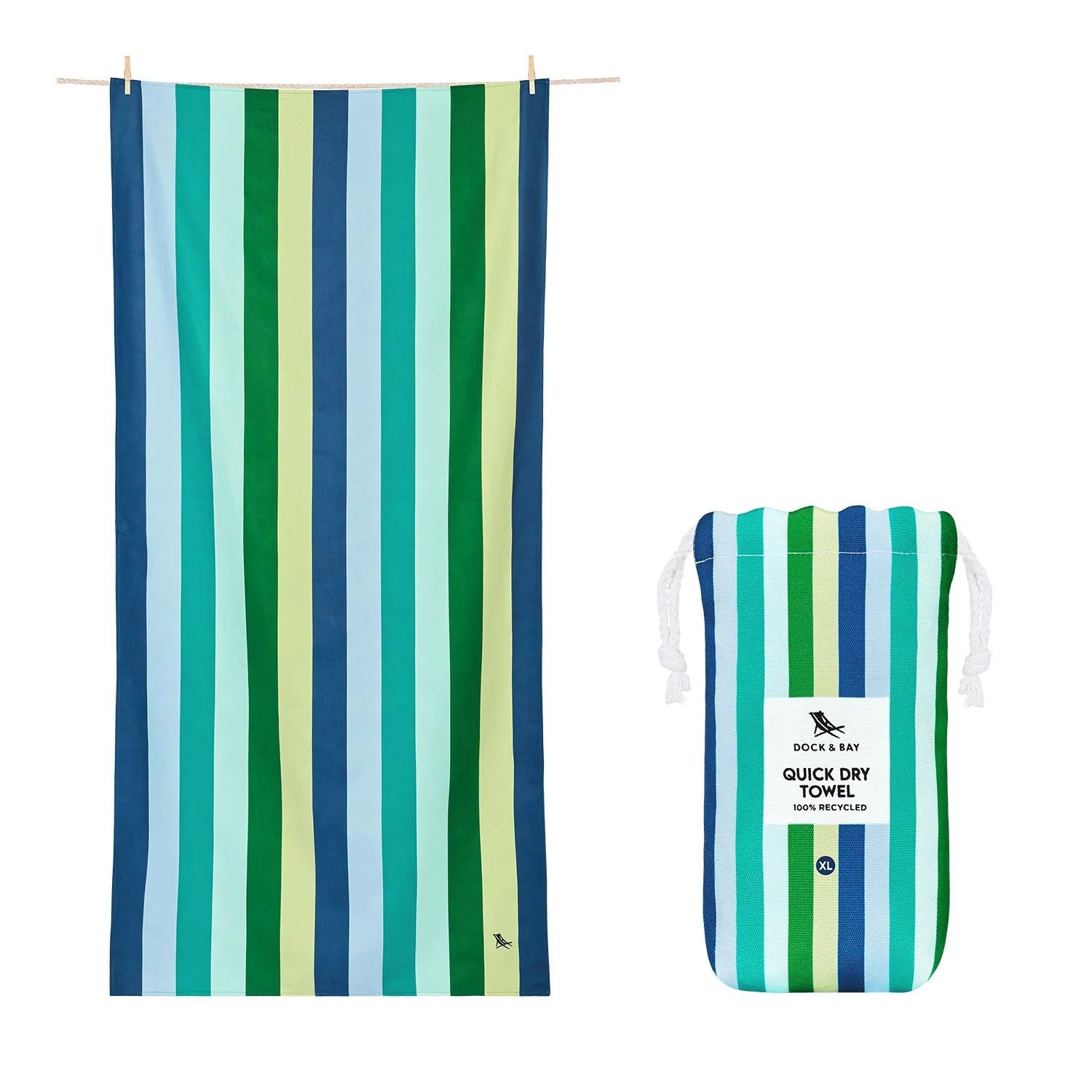 XL Quick Dry Towel Cool Lagoon