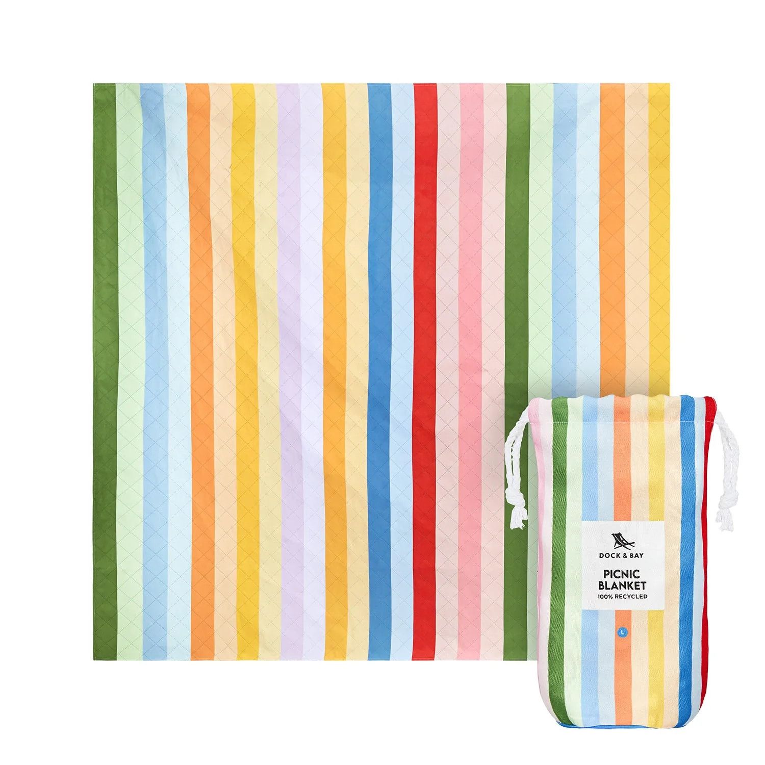 Large Picnic Blanket - Candy Stripes
