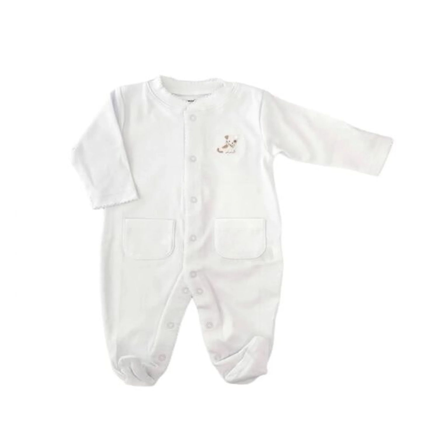 Pima Puppy Footie- White