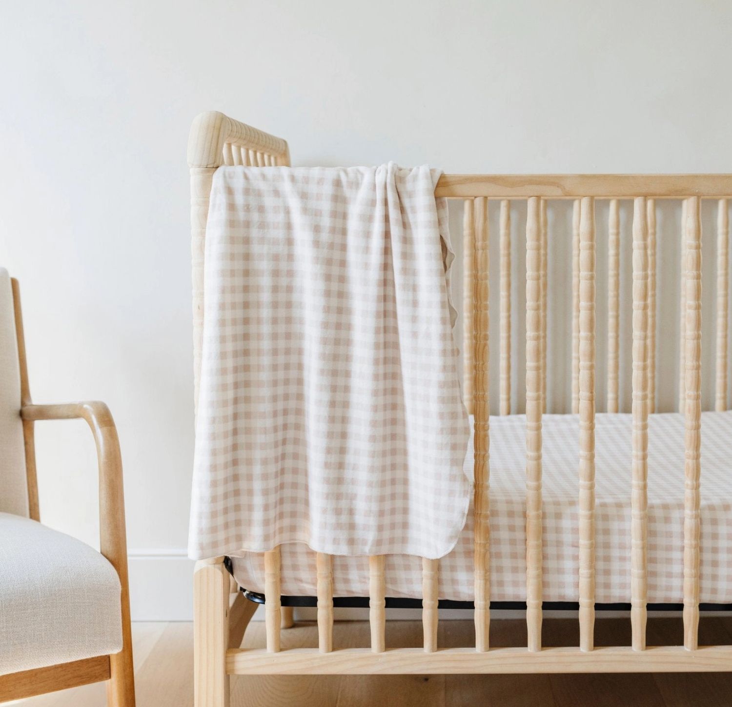 Minky Stretch Luxe Crib Sheets- Gingham