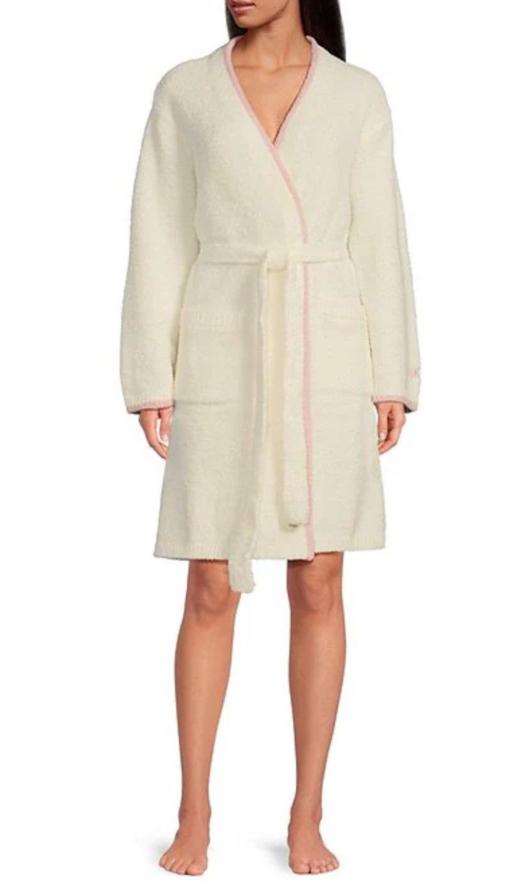 CozyChic Amore Robe- Pearl/Pink