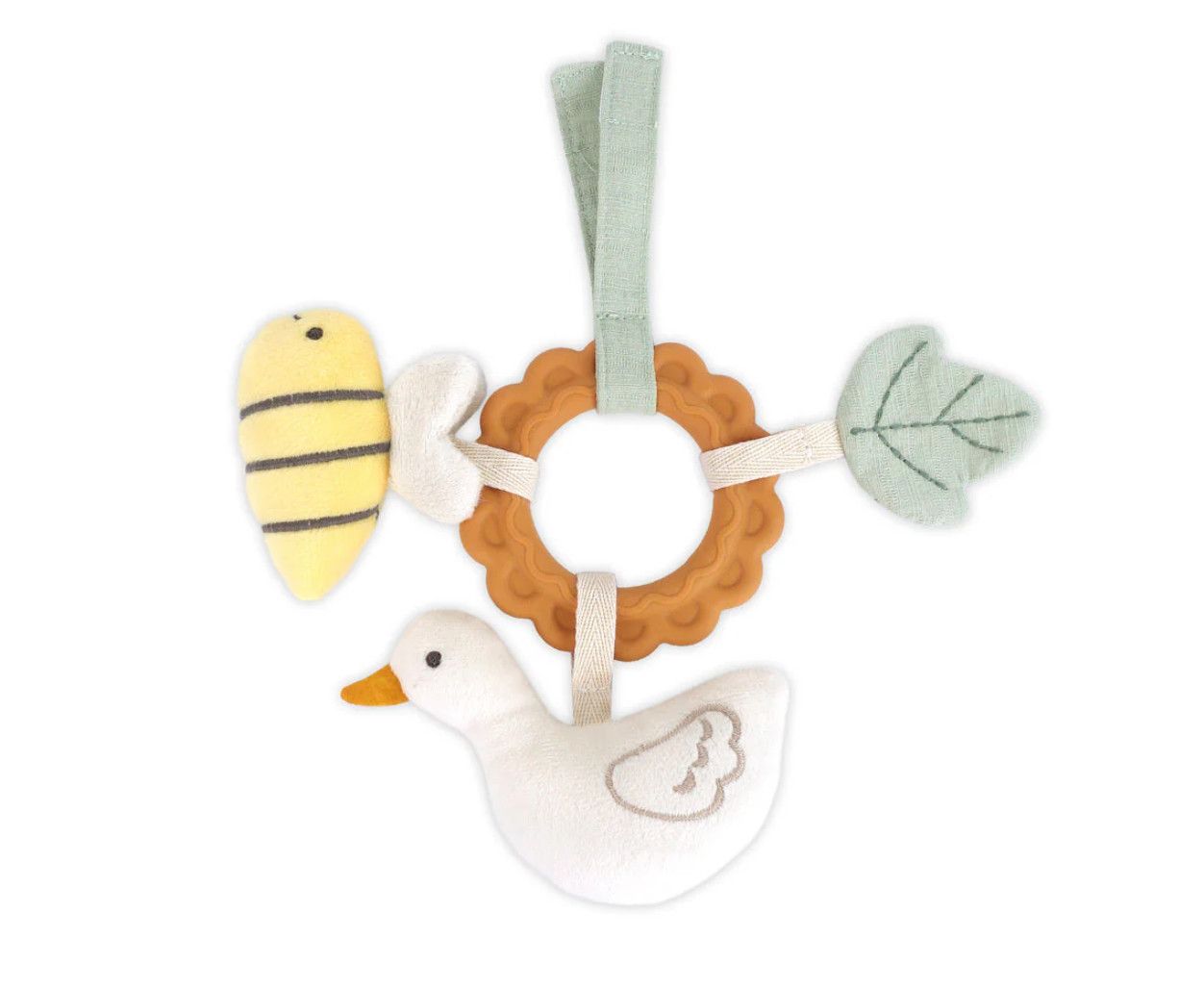 Goose &amp; Friends Ring Activity Toy Tan