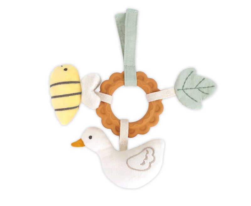 Goose &amp; Friends Ring Activity Toy Tan