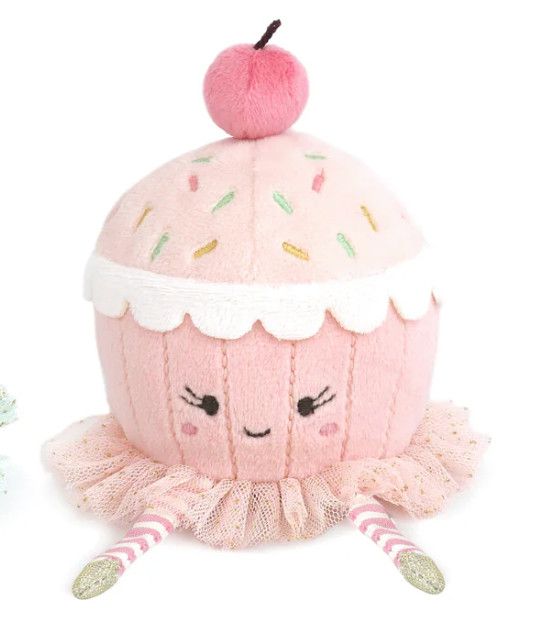 Dancing Cupcake Plush Toy Pink
