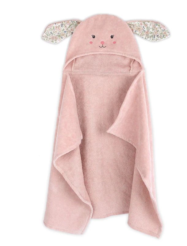 Faith Bunny Hooded Towel Pink