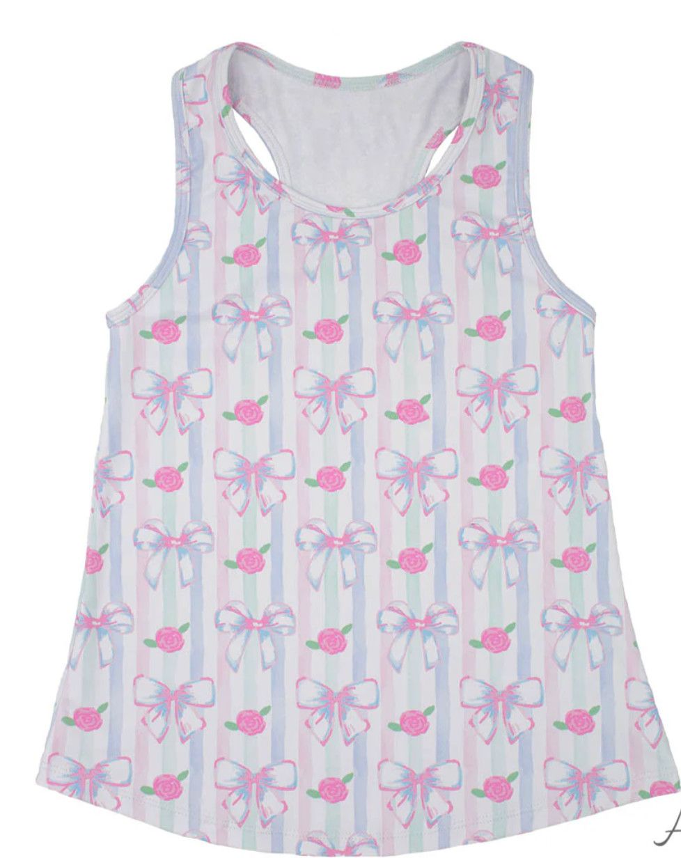 Watercolor Bows Racerback Tank