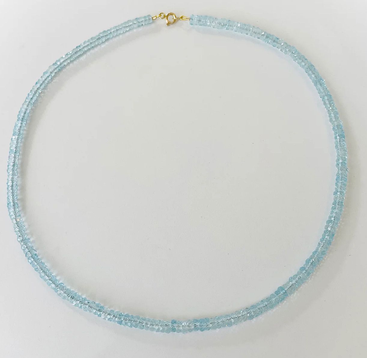 Blue Topaz Heishi Necklace