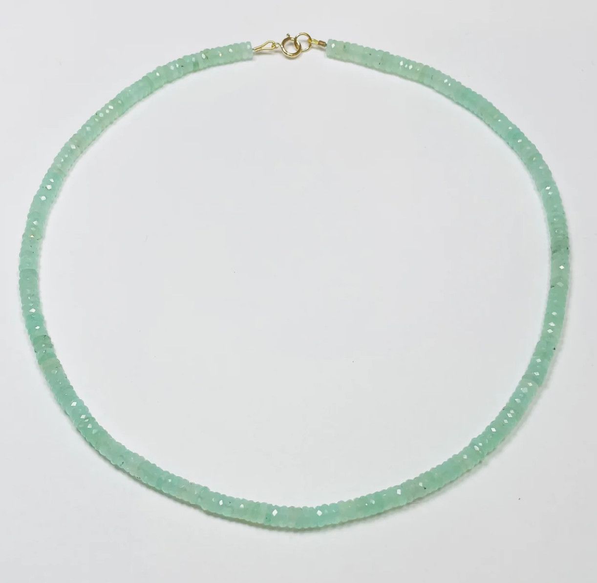 Light Chrysoprase Heishi Necklace