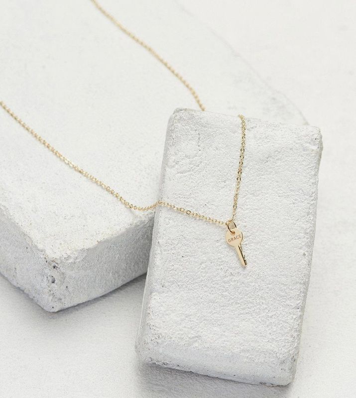 Mini Key Pendant Necklace- Grace