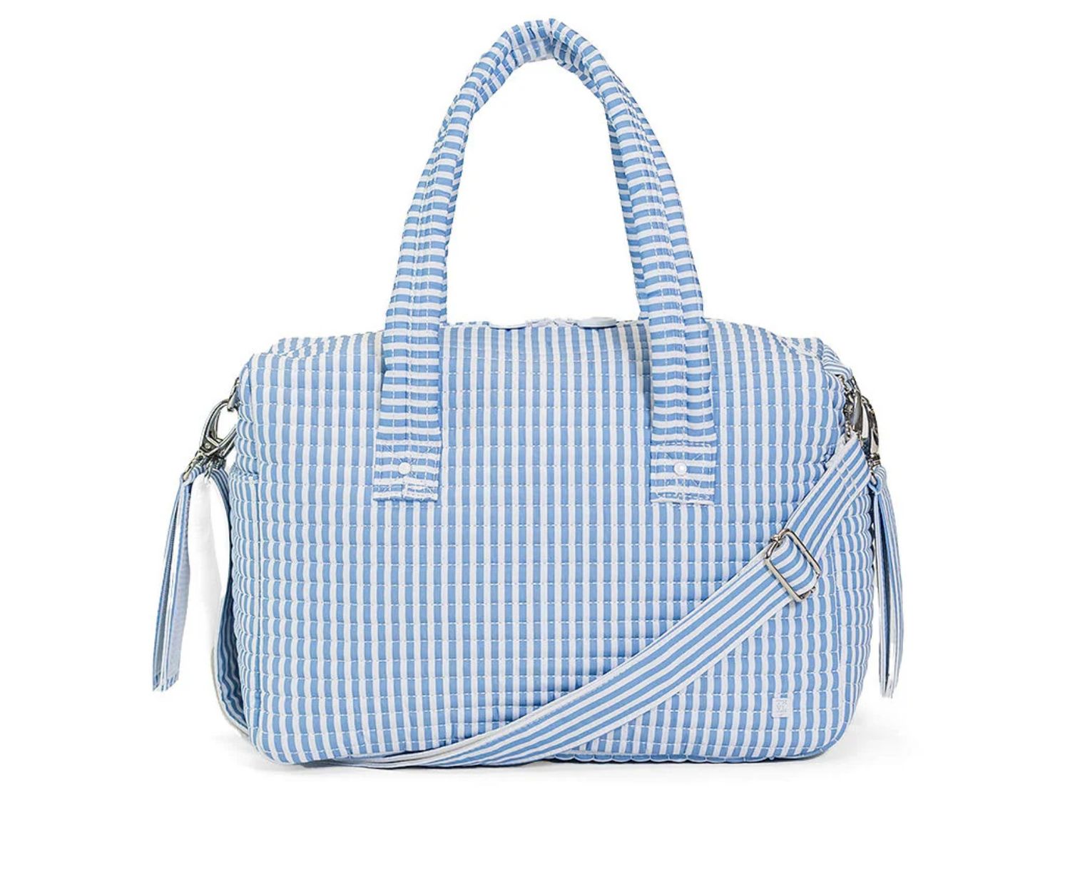 TRVL Quilted Stroller Bag - Pimlico Stripe Chambray
