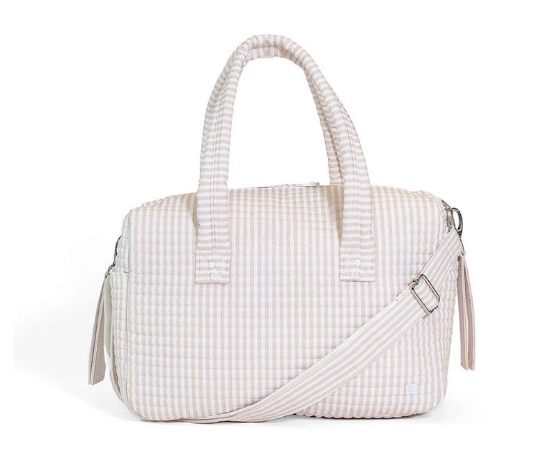 TRVL Quilted Stroller Bag - Pimlico Stripe Sand