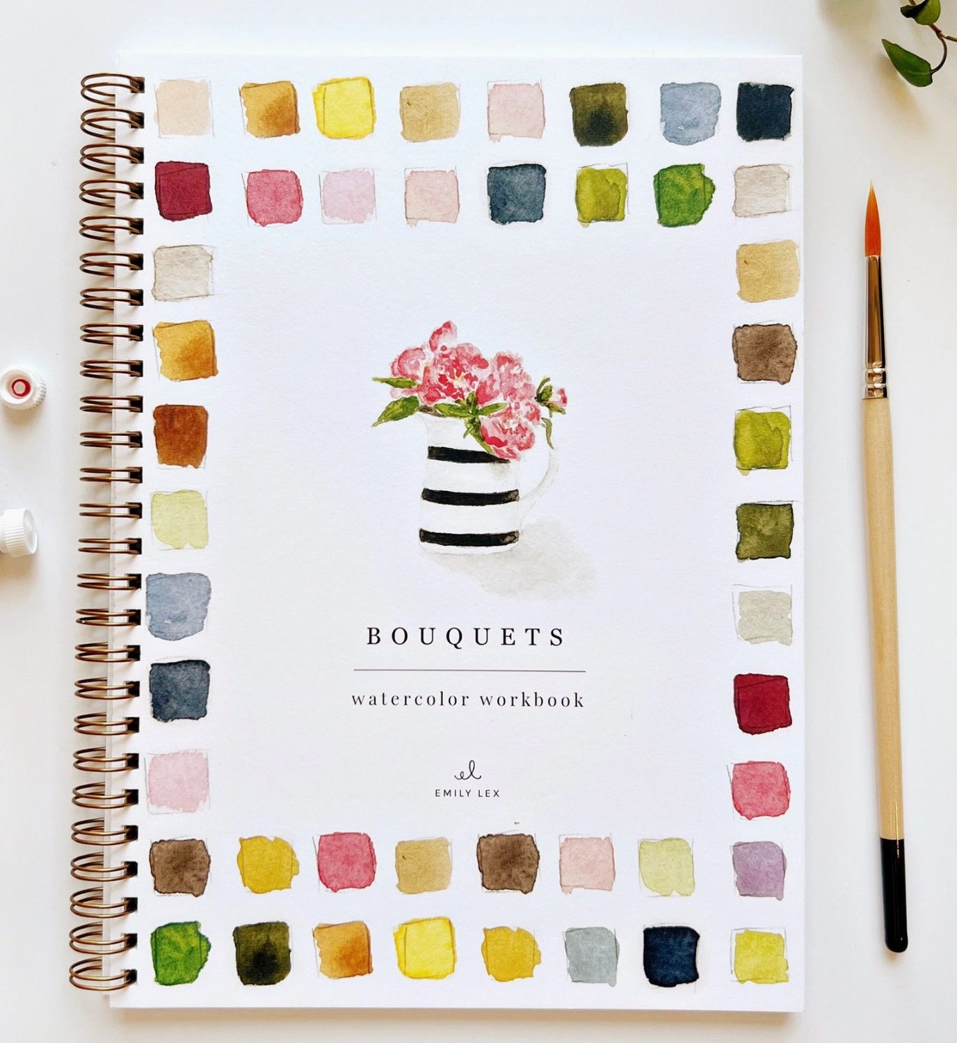 Bouquets Watercolor Workbook
