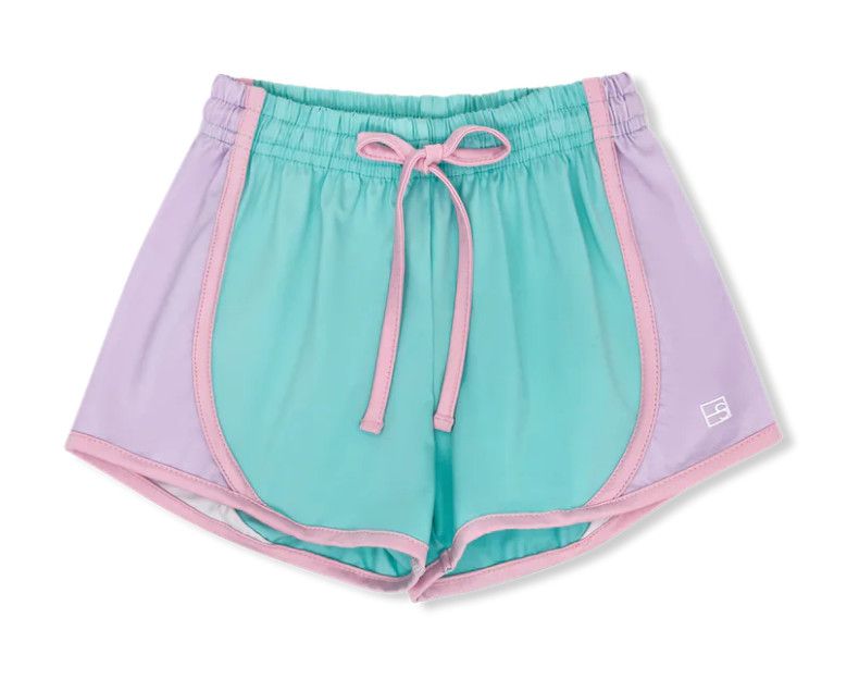 Elise Short- Totally Turquoise w/ Petal Purple Sides